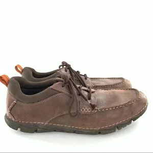 Rockport mens Oxfords size 10 44 brown leather lace up outdoors walking gorpcore